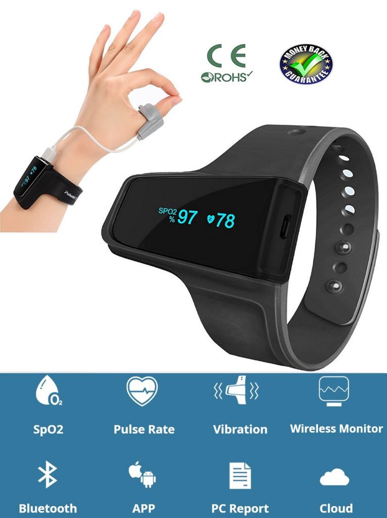 Moyeah Store Anti Snoring Sleep Watch Monitor Heart Rate Pulse Oximeter Alarm Bluetooth